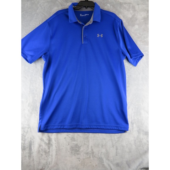 Under Armour XL Tall Blue Polo Shirt Mens Loose Fit Short Sleeve Golf - Picture 3 of 8